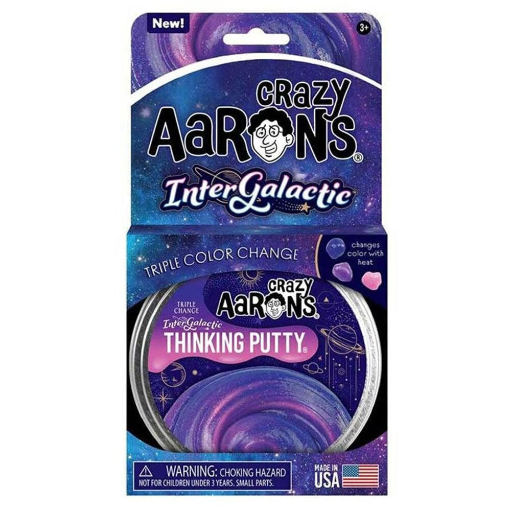 2PK Crazy Aarons Thinking Putty Intergalactic Hypercolor Toy 10cm 3y+