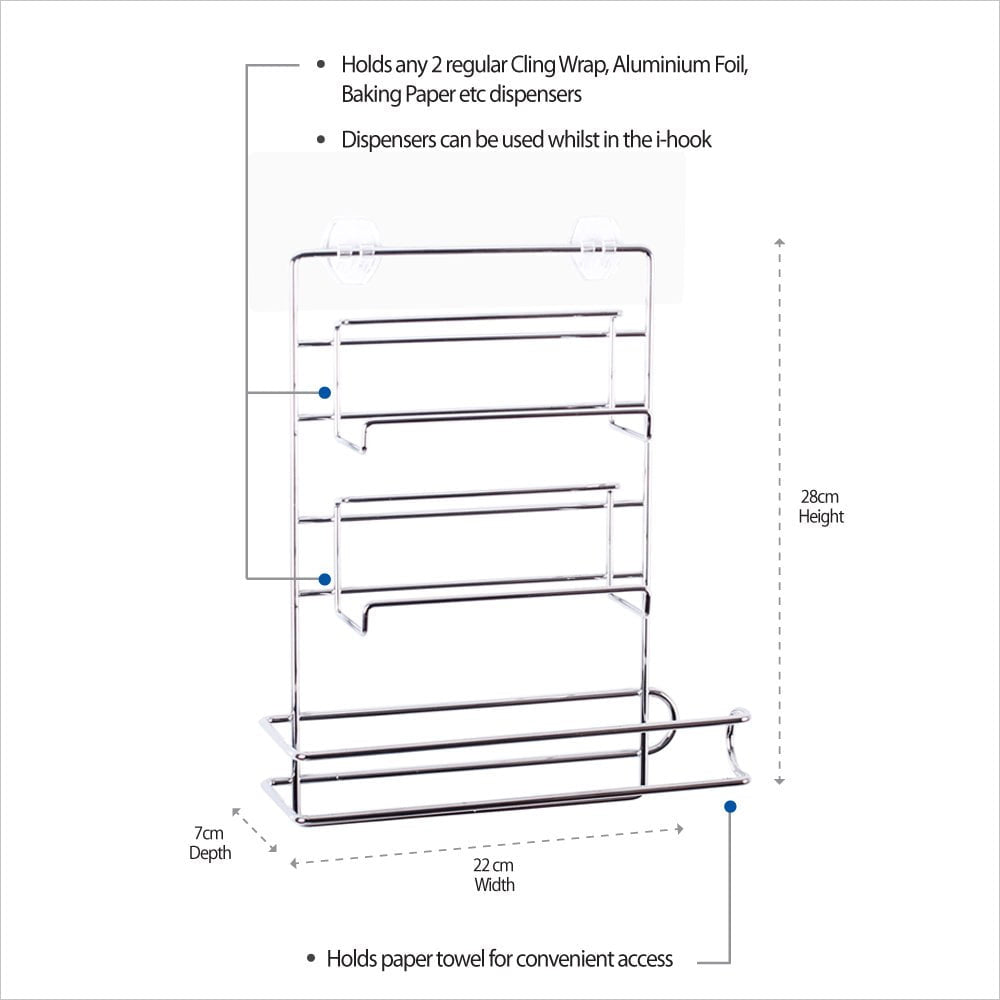 I-Hook Wall Mounted Stainless Steel Kitchen Pantry Organiser