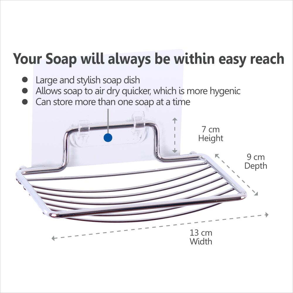 I-Hook 13cm Stainless Steel Soap Holder Storage - Silver