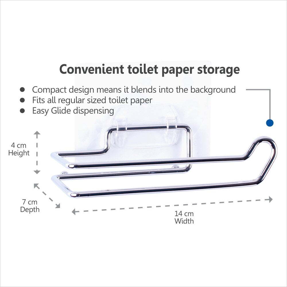 I-Hook 14cm Stainless Steel Toilet Paper Holder - Silver