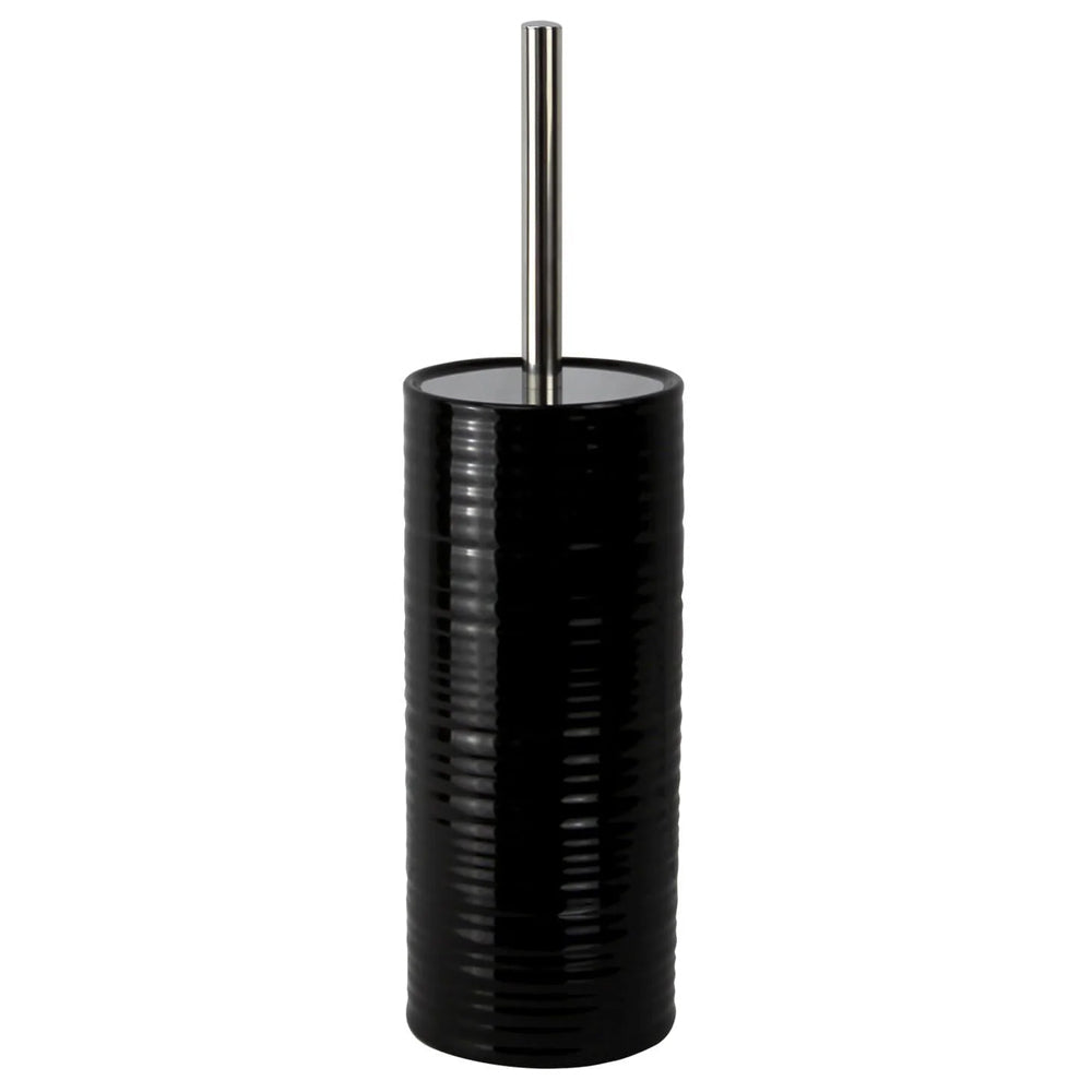 Butlers Hush Toilet Brush w/Ceramic Holder Black 10.5x10.5x38cm