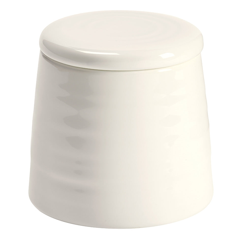 2PK Butlers Hush 9.5x8.5cm Ceramic Canister - White