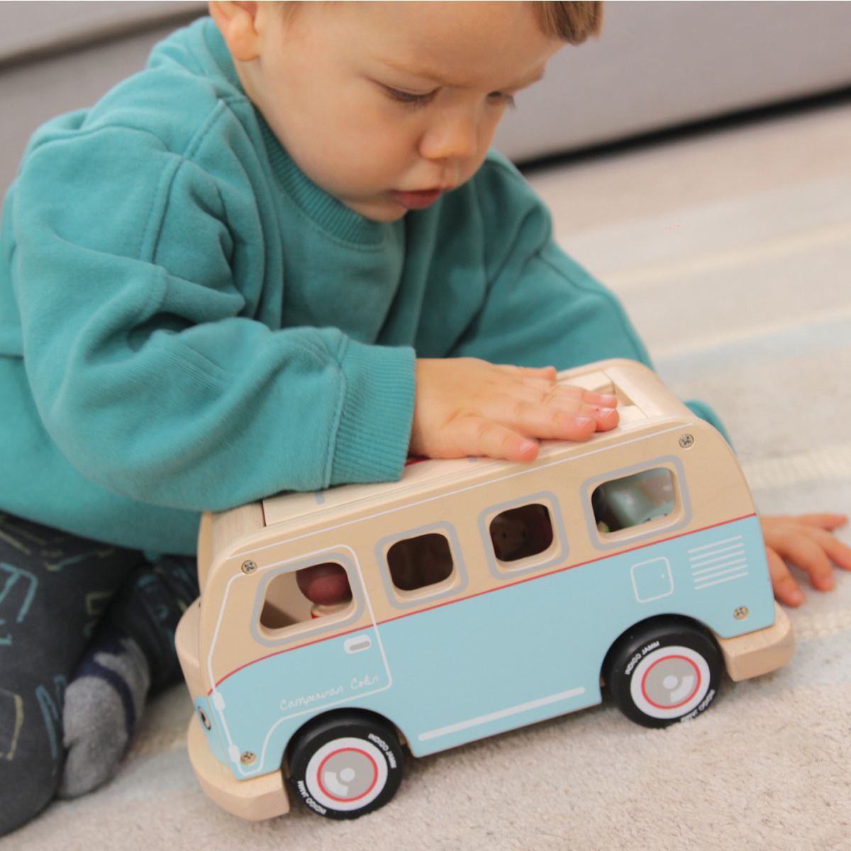 Indigo Jamm 25cm Colin Campervan Kids Wooden Toy Set 18m+