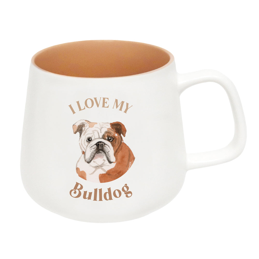 2PK Splosh I Love My Bulldog 12cm Dog Hot/Cold Drinking Ceramic Mug