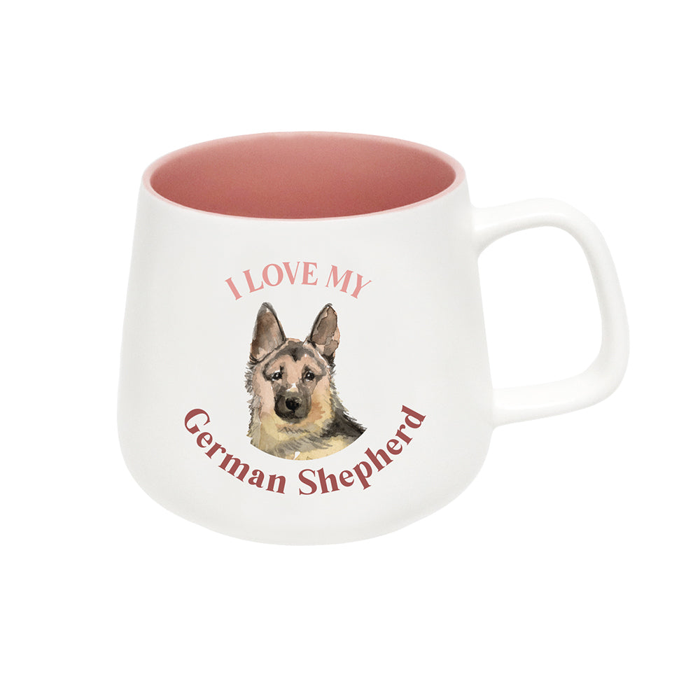 2PK Splosh I Love My German Shepherd 12cm Dog Hot/Cold Drinking Ceramic Mug