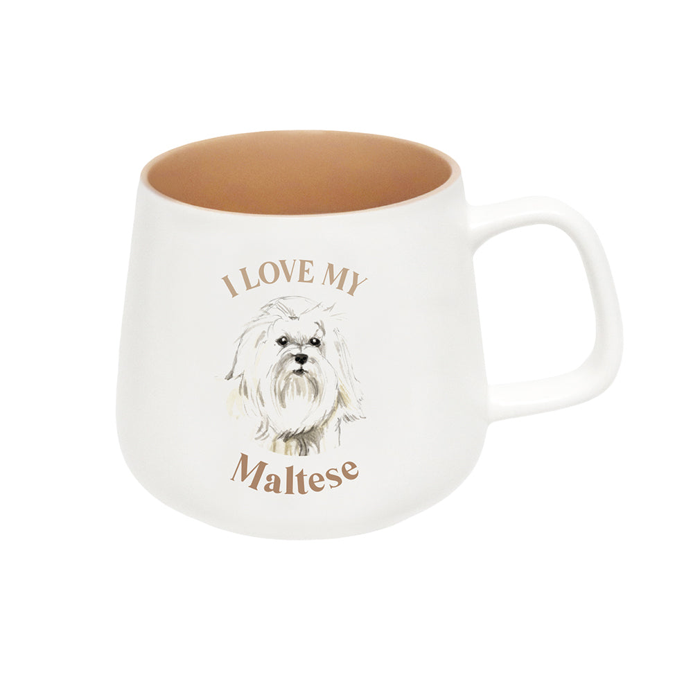 2PK Splosh I Love My Maltese 12cm Dog Hot/Cold Drinking Ceramic Mug