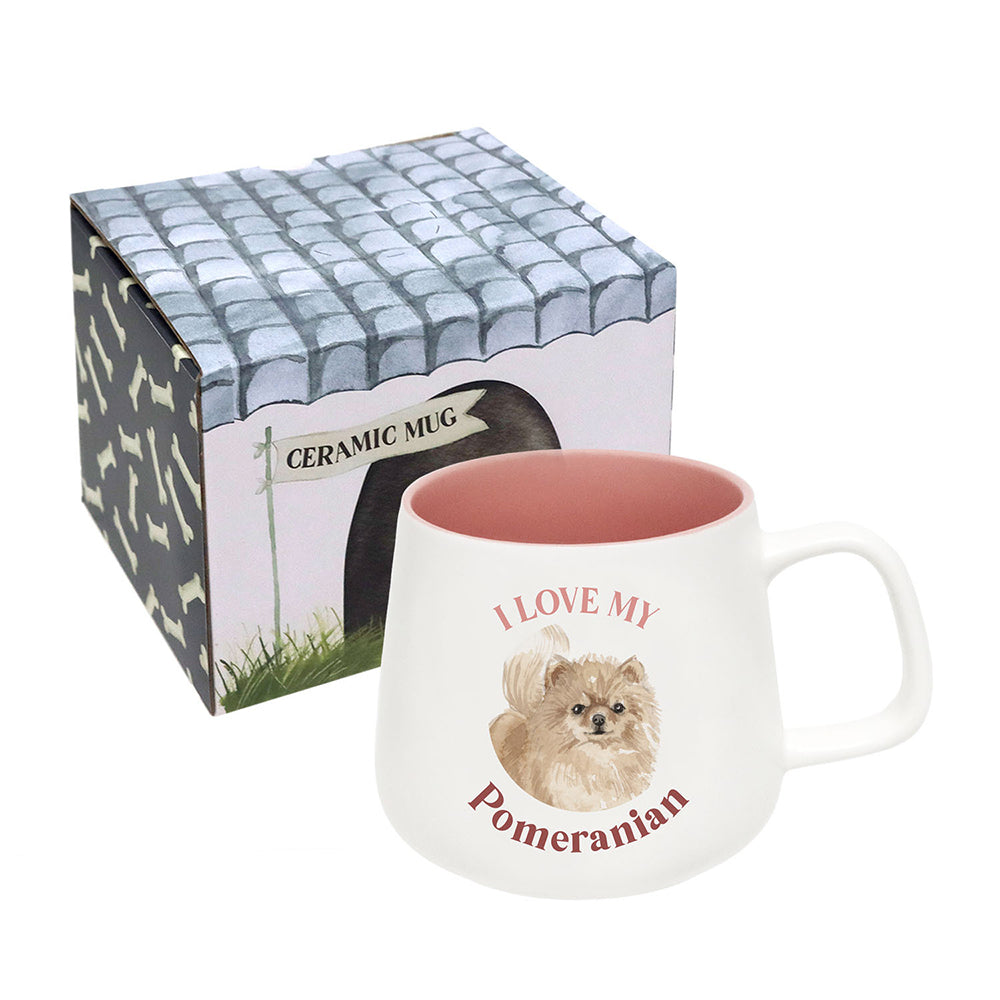2PK Splosh I Love My Pomeranian 12cm Dog Hot/Cold Drinking Ceramic Mug