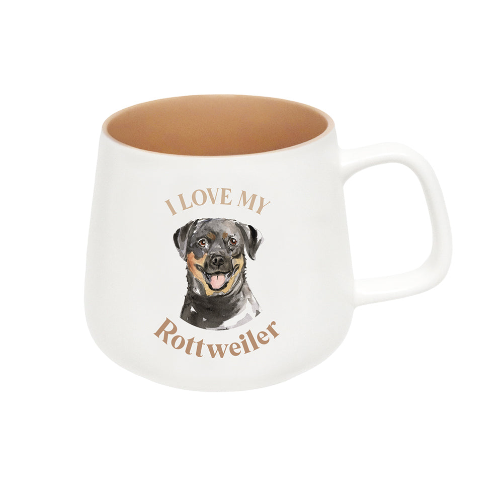 2PK Splosh I Love My Rottweiler 12cm Dog Hot/Cold Drinking Ceramic Mug