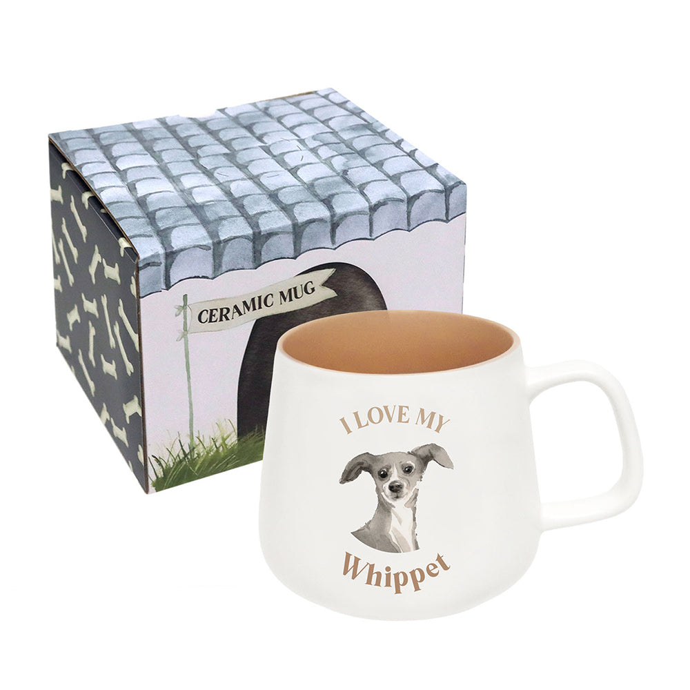 2PK Splosh I Love My Whippet 12cm Dog Hot/Cold Drinking Ceramic Mug