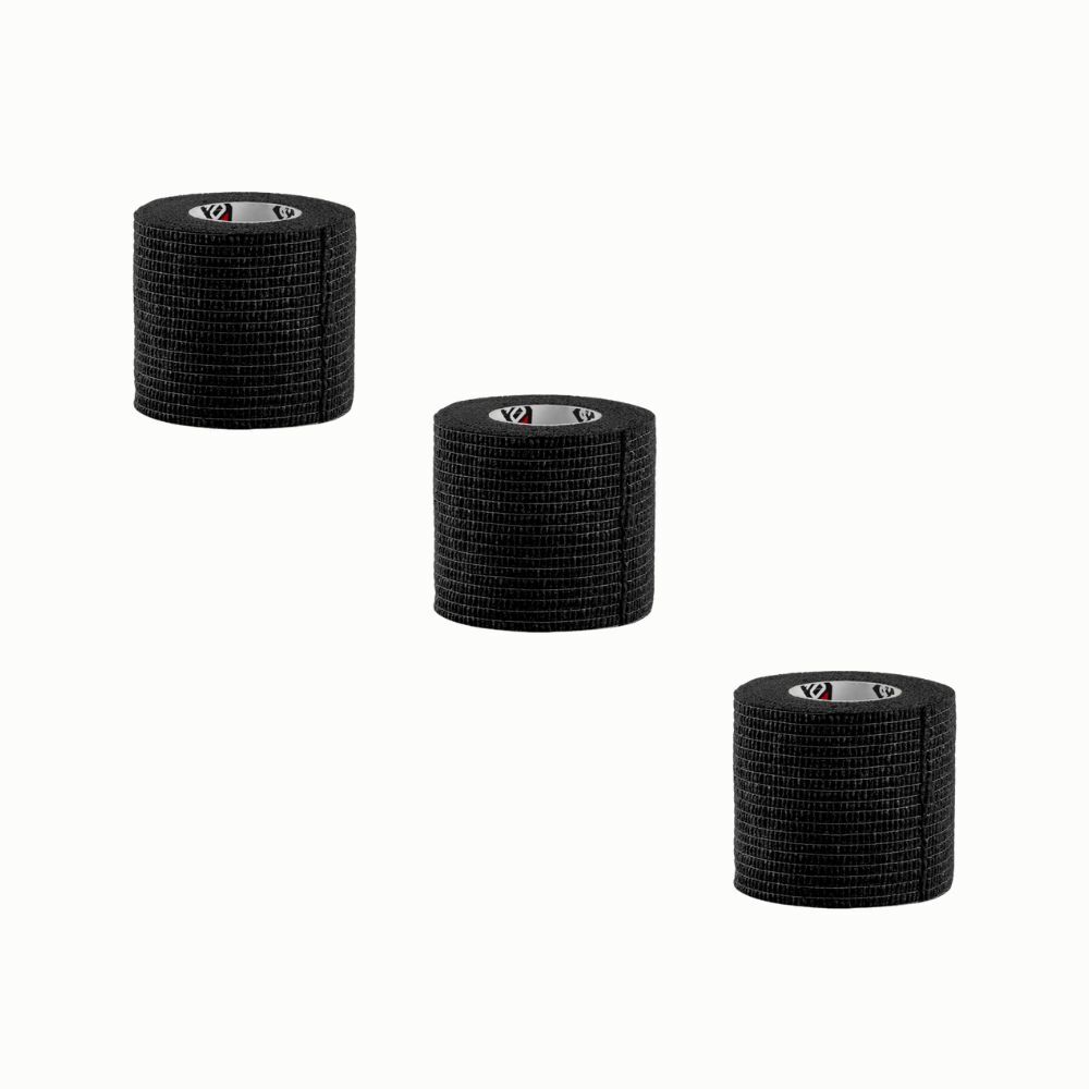 3PK Rocktape Go Selfstick Muscle Support Tape - Black
