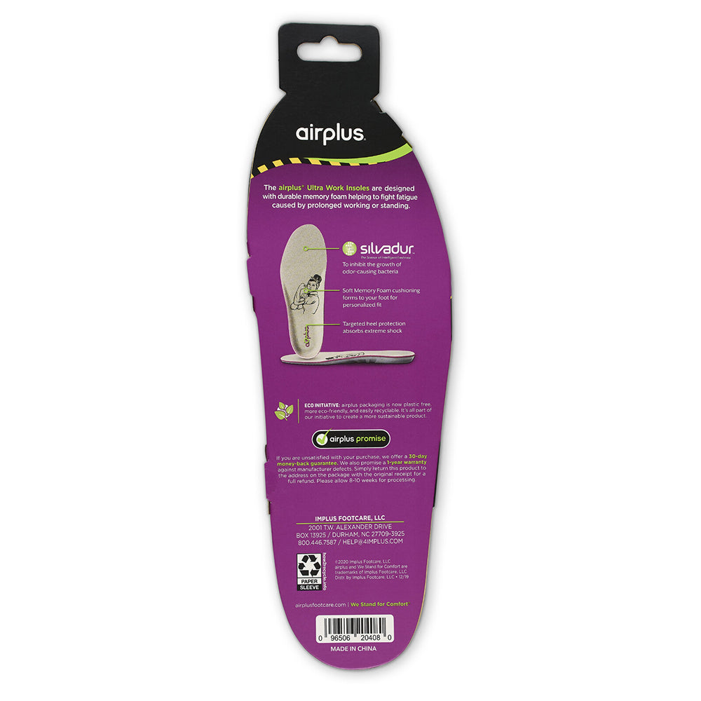 Airplus US Women 5-11 Ultra Work Memory Insole Anti-Fatigue Shoes Inserts