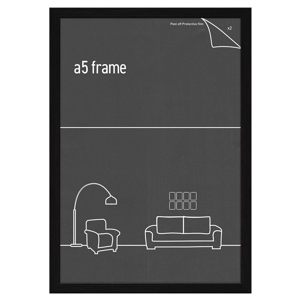 Frames & Hangers Wall Hanging Sleek A5 Slim Frame Black