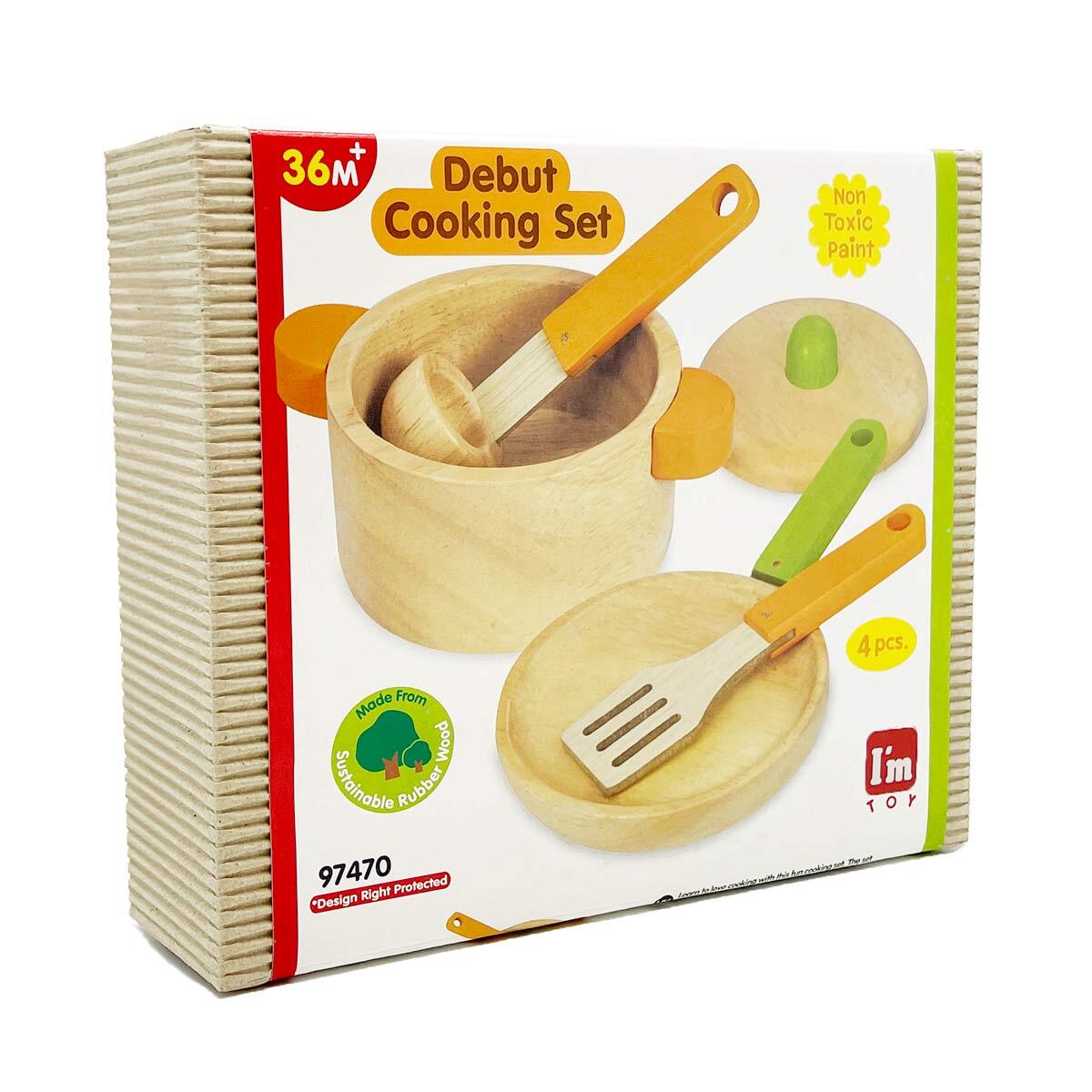 5pc Im Toy Wooden Cooking Set Kids Pretend Play Toy 36m+