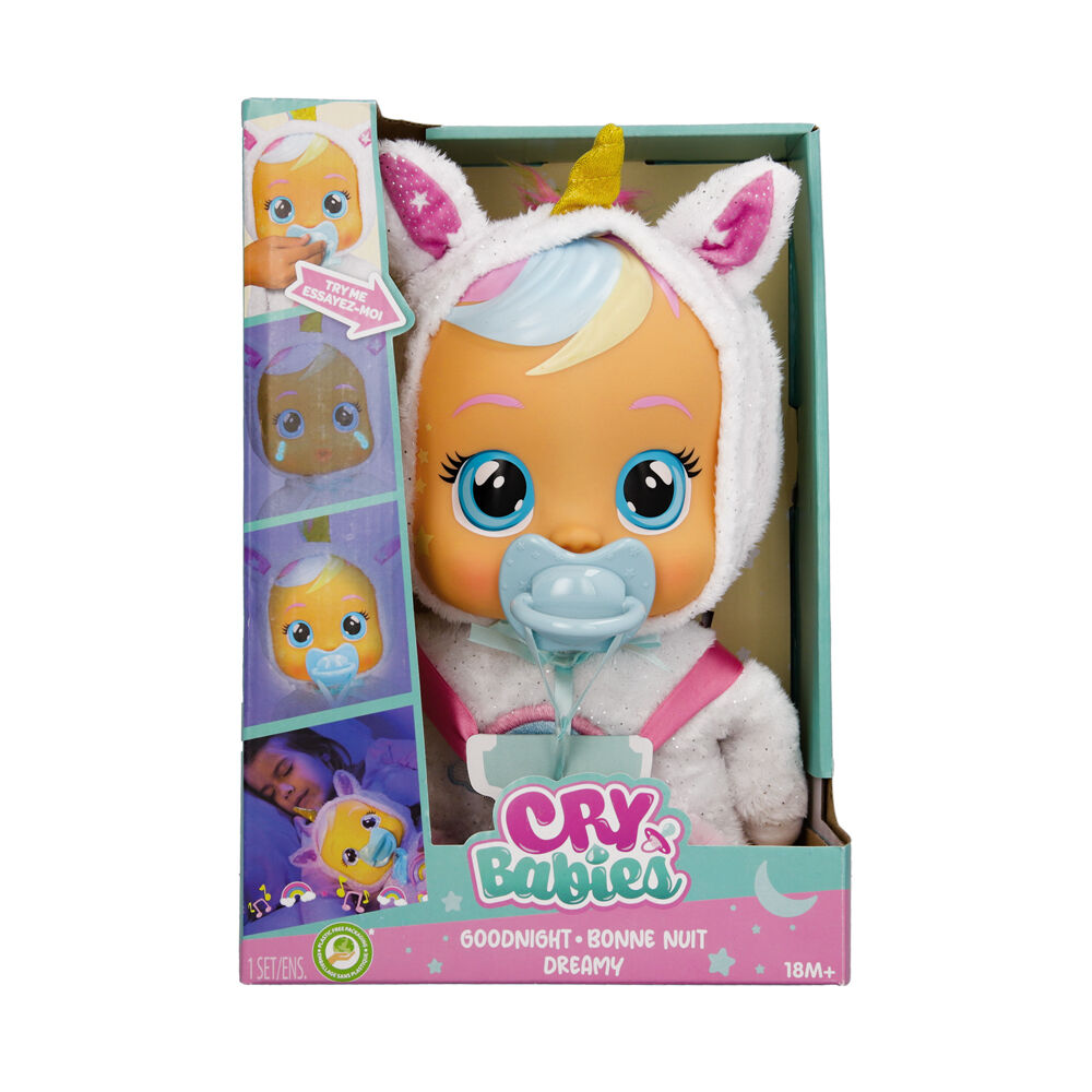 Cry Babies Goodnight Dreamy Plastic Light-Up Baby Doll 30x17cm 18m+