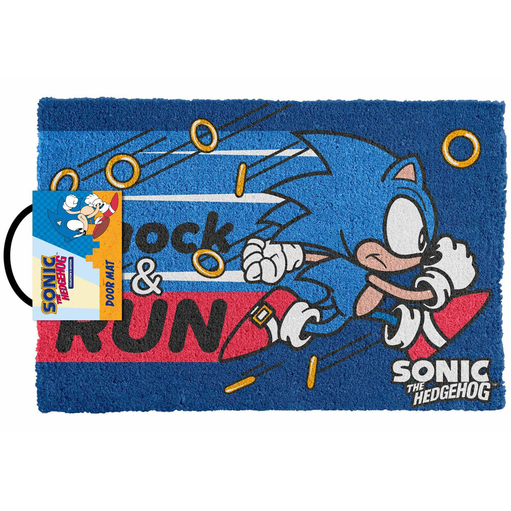 2PK Sonic The Hedgehog Knock and Run Collectors Doormat 61 x 40cm