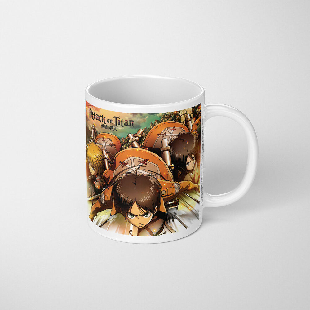 3PK Attack On Titan Ceramic Coffee/Drink Mug w/ Handle