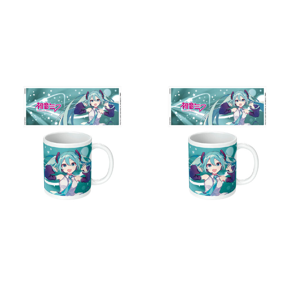 2PK Hatsune Miku Blue Ceramic Mug Coffee/Milk Drinking Cup 9x11cm