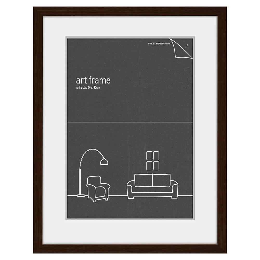 Frames & Hangers 29x37cm Picture Poster Frame Oak With Double Mat