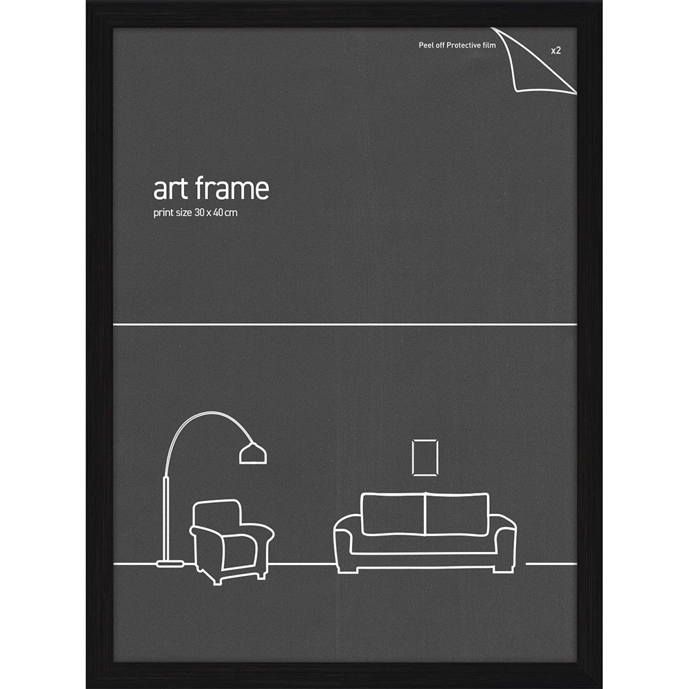 2PK Frames & Hangers Wall Hanging Sleek 30x40cm Picture Poster Frame Black