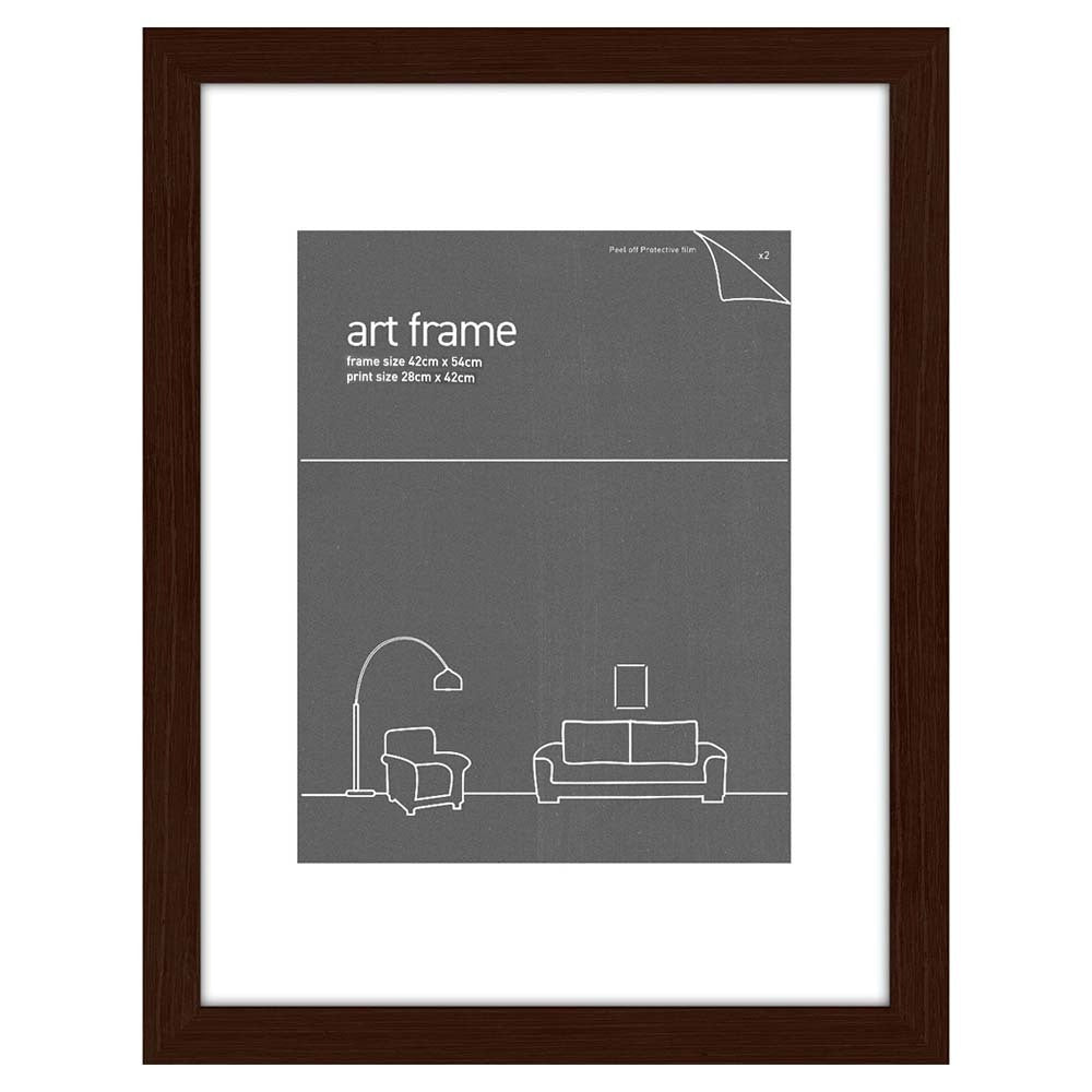 Frames & Hangers 42x54cm Picture Poster Frame Rustic Oak With Double Mats