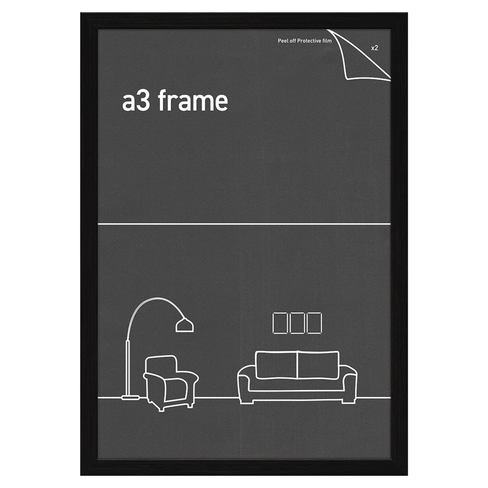 Frames & Hangers Wall Hanging Sleek A3 Picture Print Art Frame Black 28x40Cm