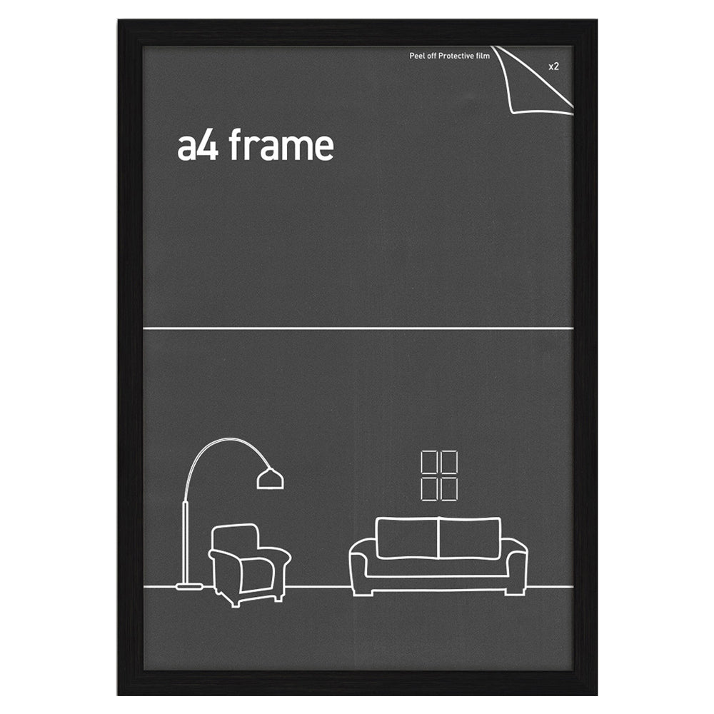 Frames & Hangers Wall Hanging Sleek A4 Picture Print Art Frame Black