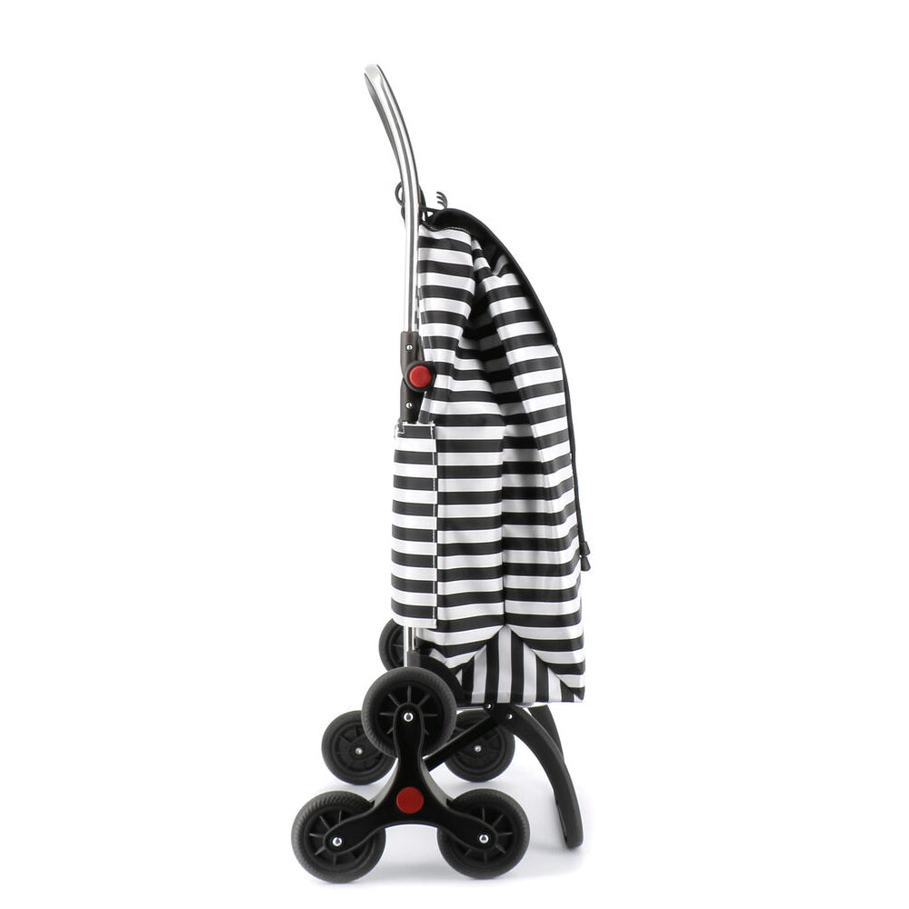 Rolser 43L 6 Wheel Folding Shopping Cart Trolley 107x47.5cmBlack & White