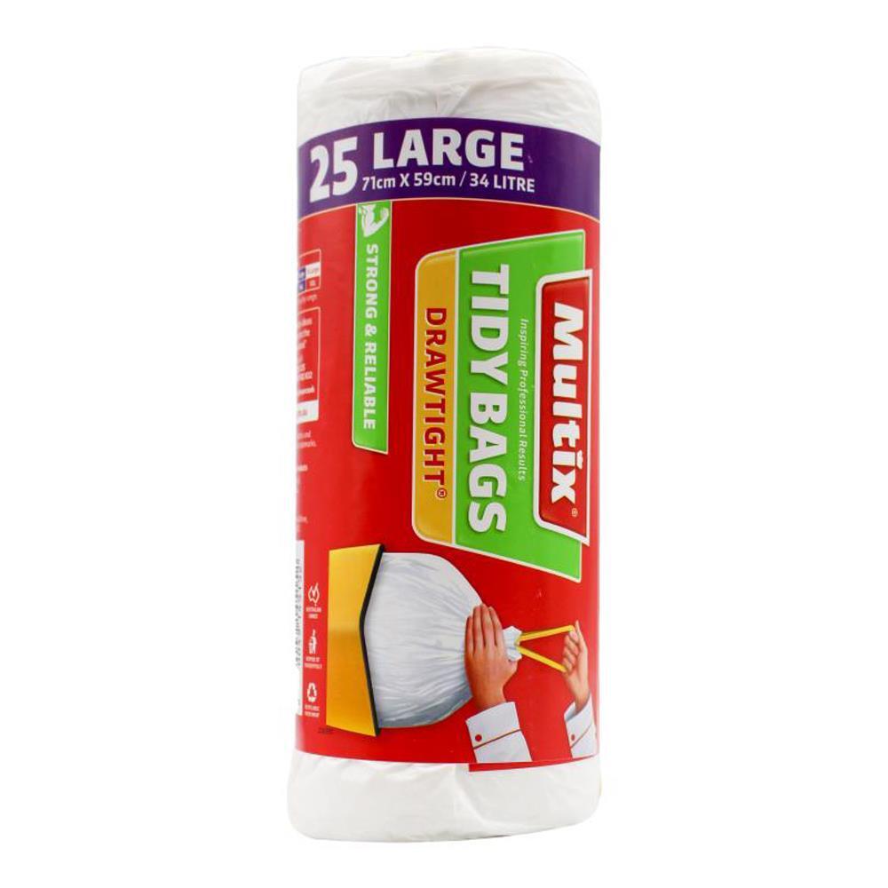 300pc Multix 34L Degradable Tidy Bags Drawtight 71x59cm Large