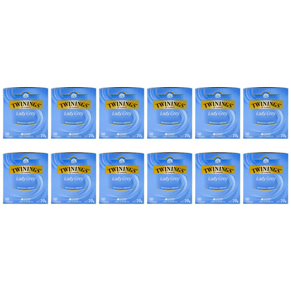 120pc Twinings 20g Lady Grey Tea Bags Hot Drink Light Strength