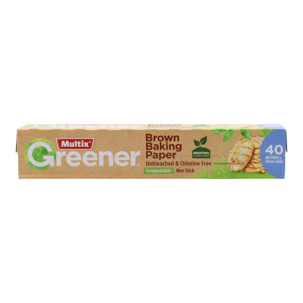 9PK Multix Wide Brown Baking Paper Sheet Roll 40mx30cm