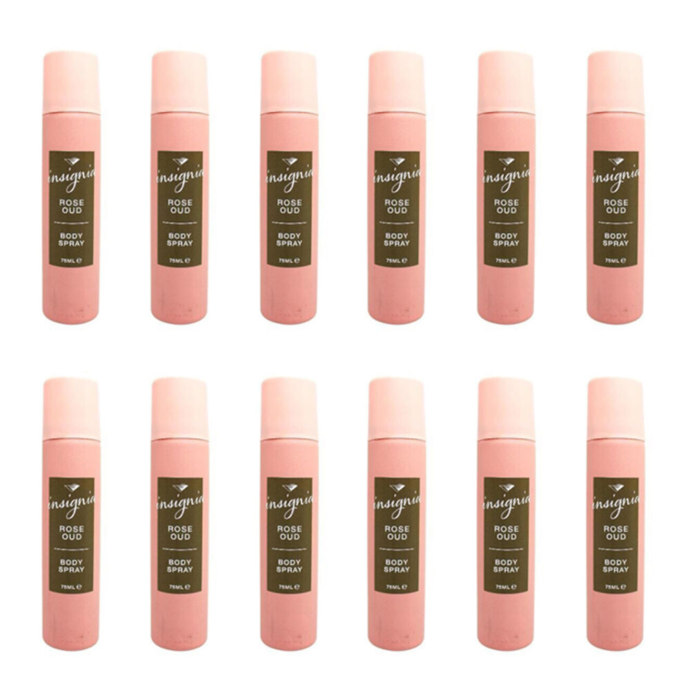 12PK Insignia Women's Body Spray Rose Oud 75ml Daily Fragrance Mist