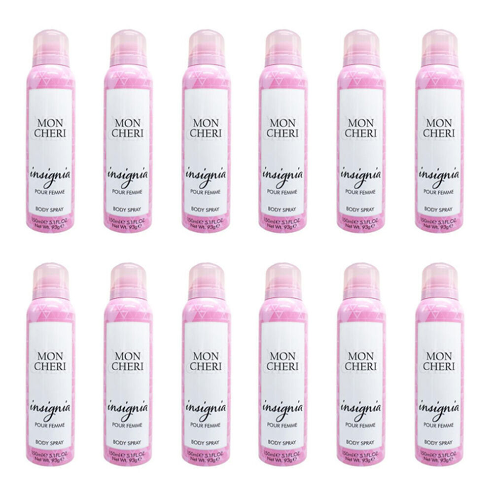 12PK Insignia Women's Body Spray Mon Cheri 150ml Daily Fragrance Mist