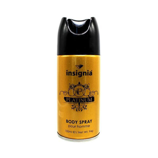 12PK Insignia Men's Body Spray Platinum Pour Homme 150ml Fragrance