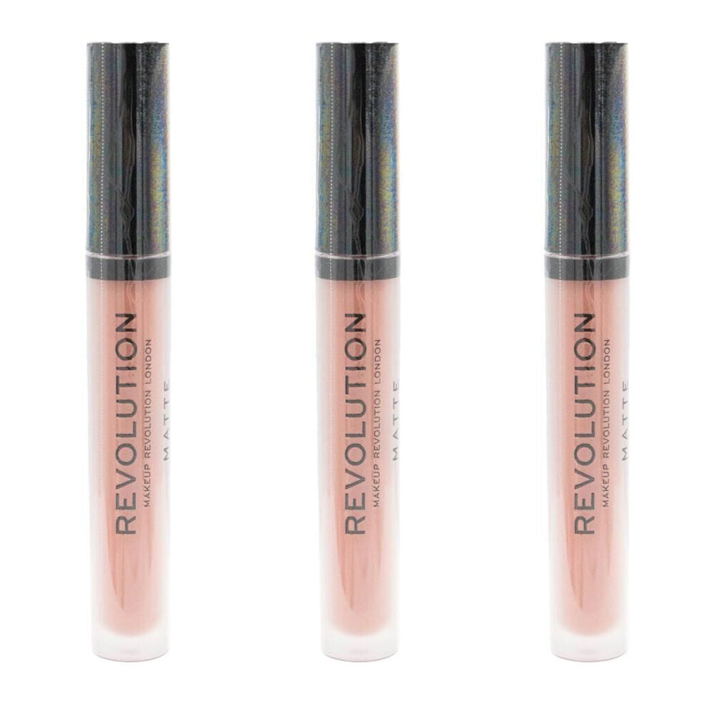 3PK Revolution Matte Liquid Lipstick 3ml Chauffeur 110 Beauty Makeup Cosmetics