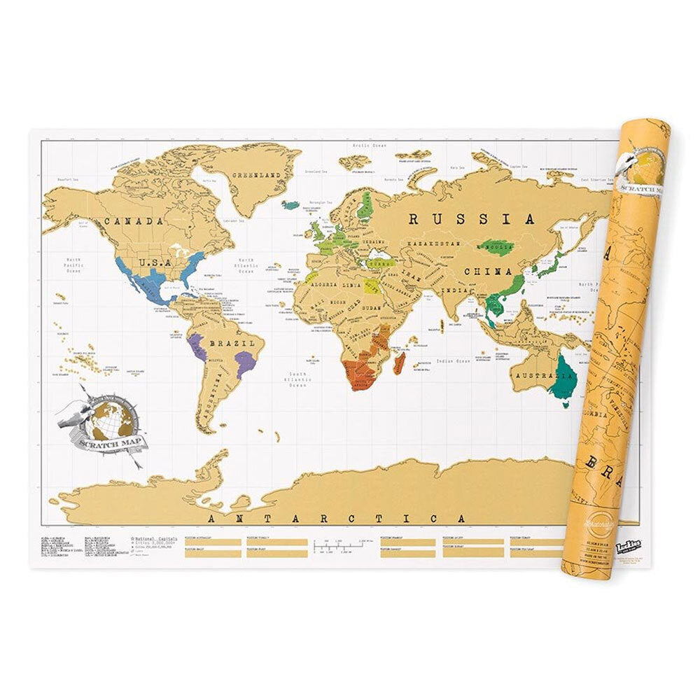 Luckies Scratch Map 82.5 x 59.4cm
