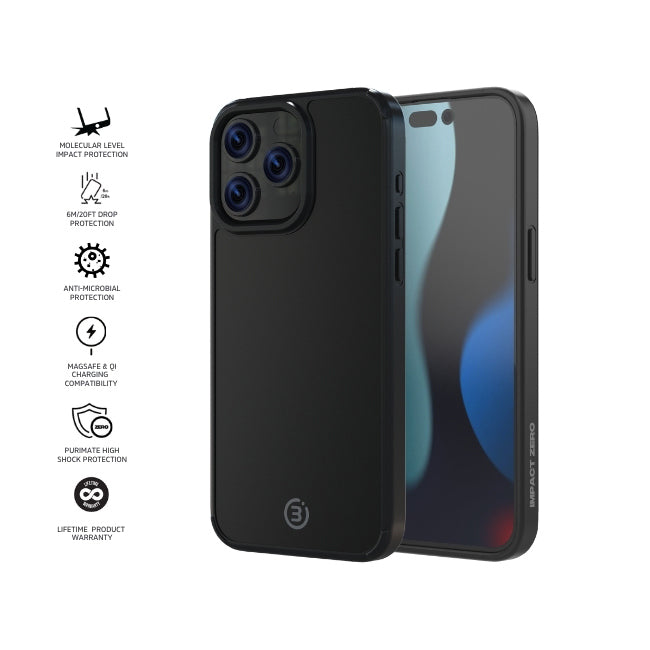 Impact Zero Colour Phone Case For Apple iPhone 15 Pro Max - Black