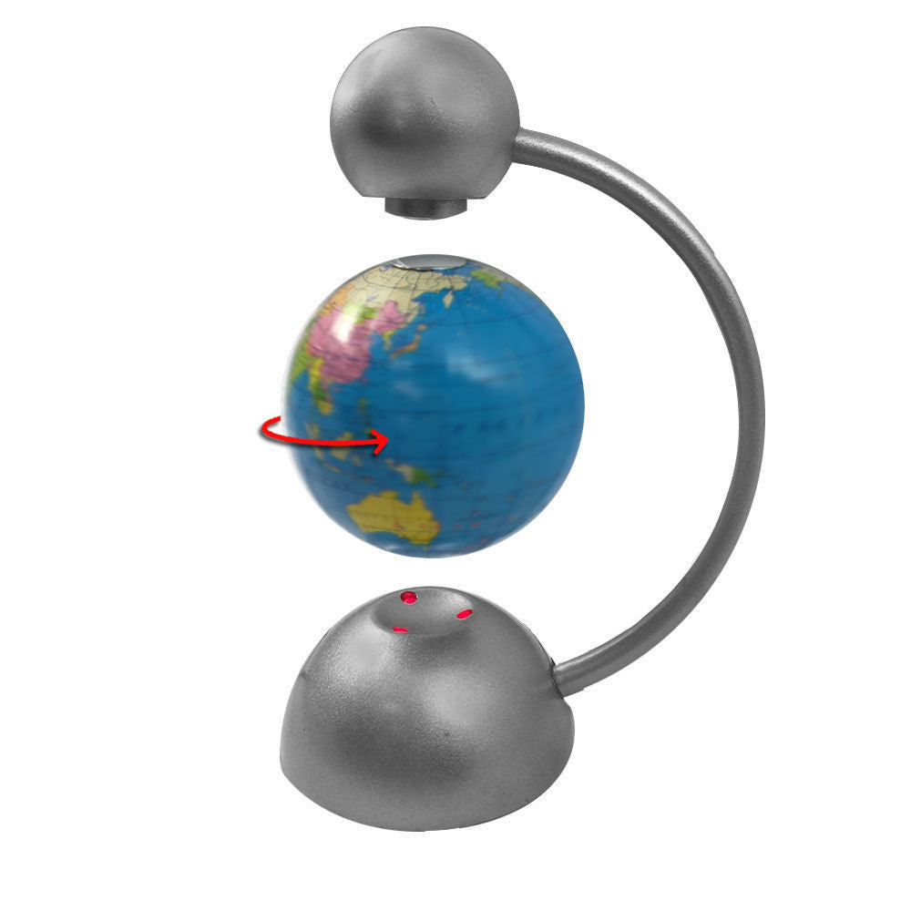 3" Rotating Floating World Globe