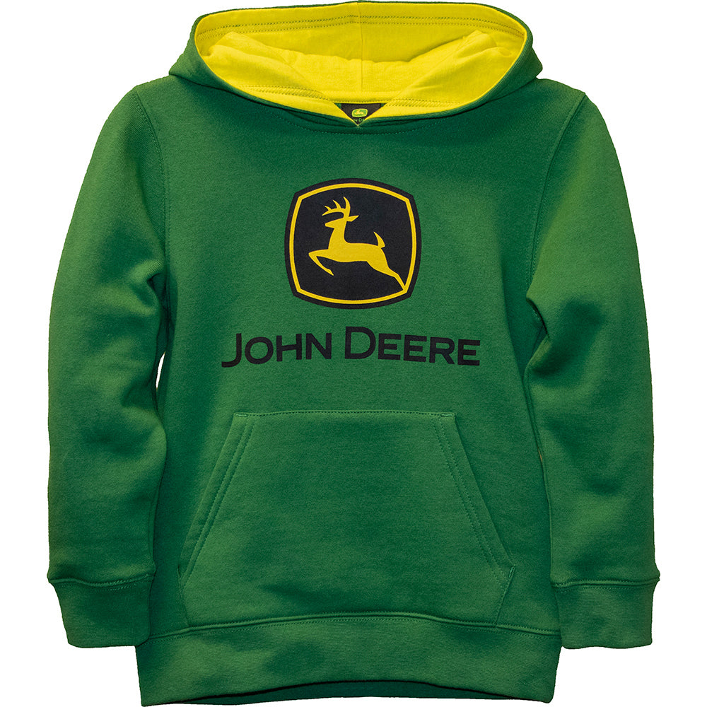 John Deere Green Trademark Themed Youth Fleece Jumper/Hoodie Size L/14-16