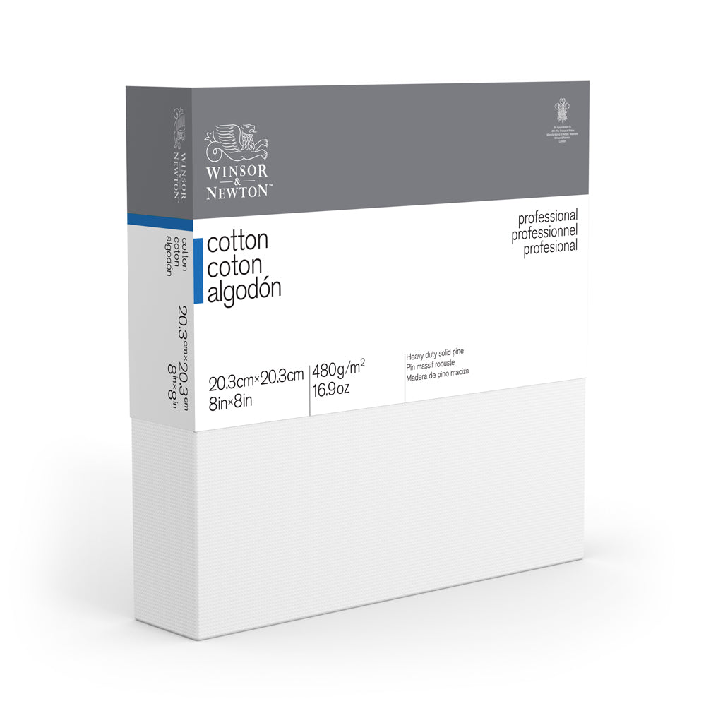 Winsor & Newton Professional 1.5" Thick Edge 8x8" Cotton Canvas - White