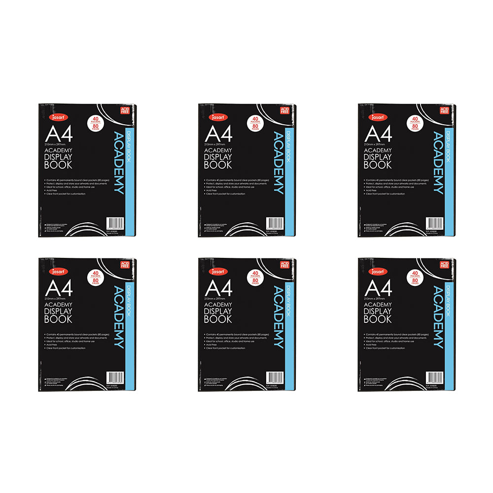 6PK Jasart A3 Academy Display Book Art Protector - 20 Pockets