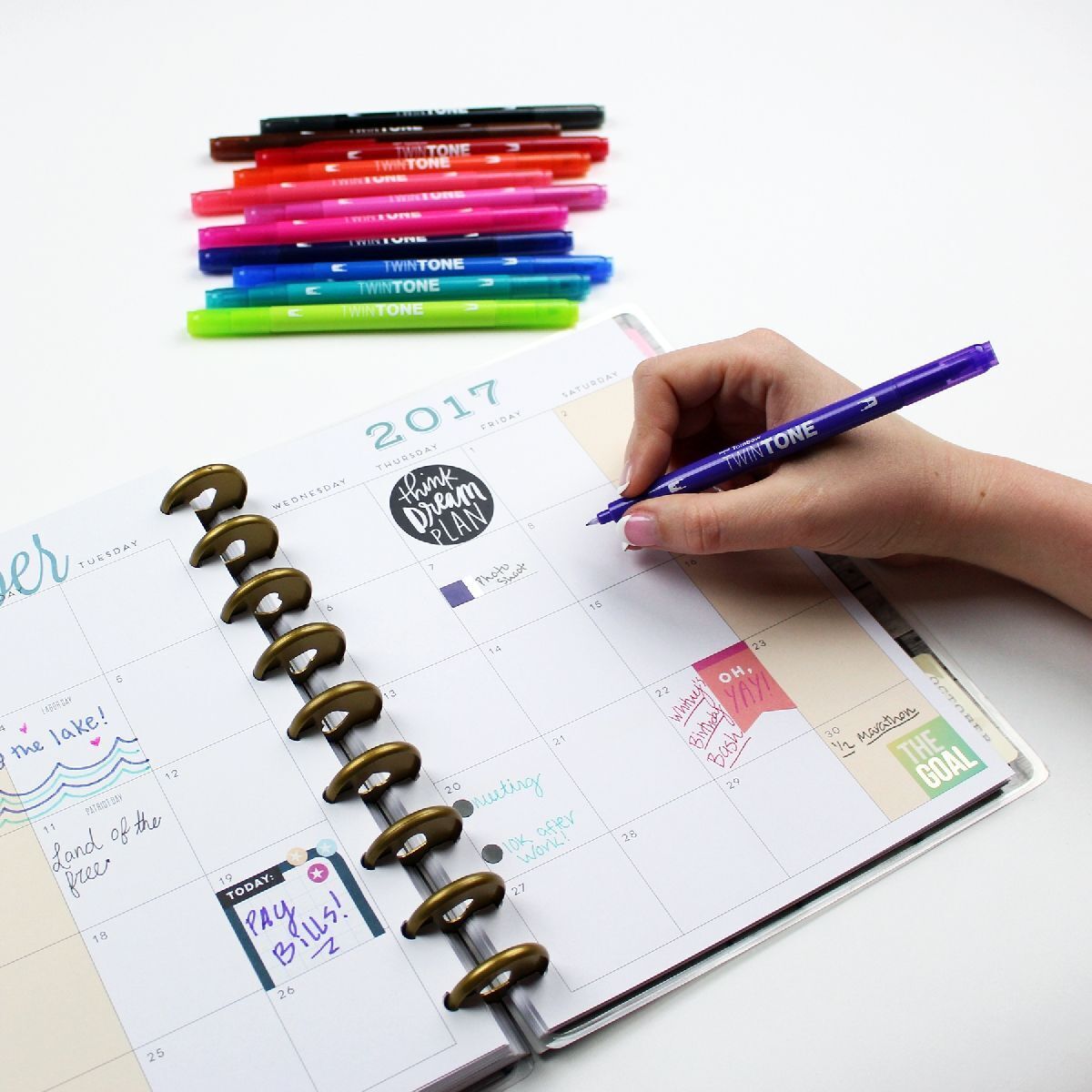 2x 12pc Tombow TwinTone Dual Tip Marker Set - Brights