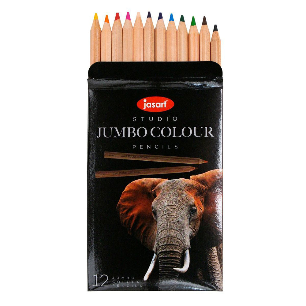 3x 12pc Jasart Studio Art/Craft Jumbo Colour Pencil Set