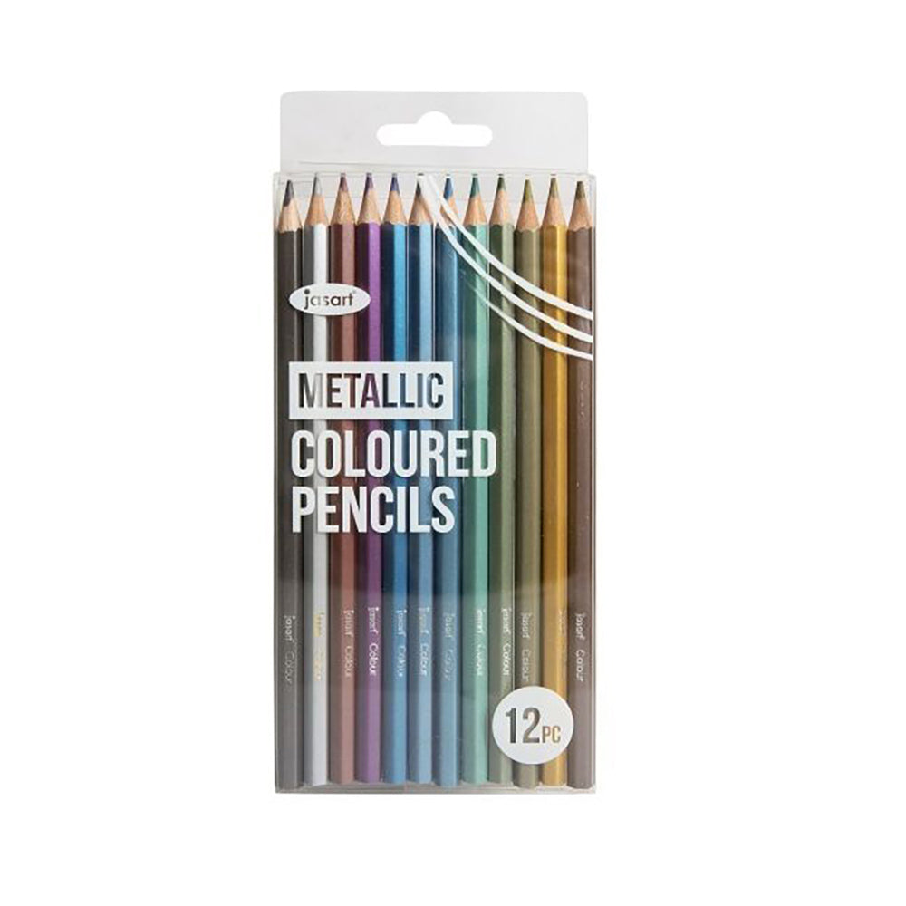 3x 12pc Jasart Studio Art/Craft Colour Pencil Set - Metallic