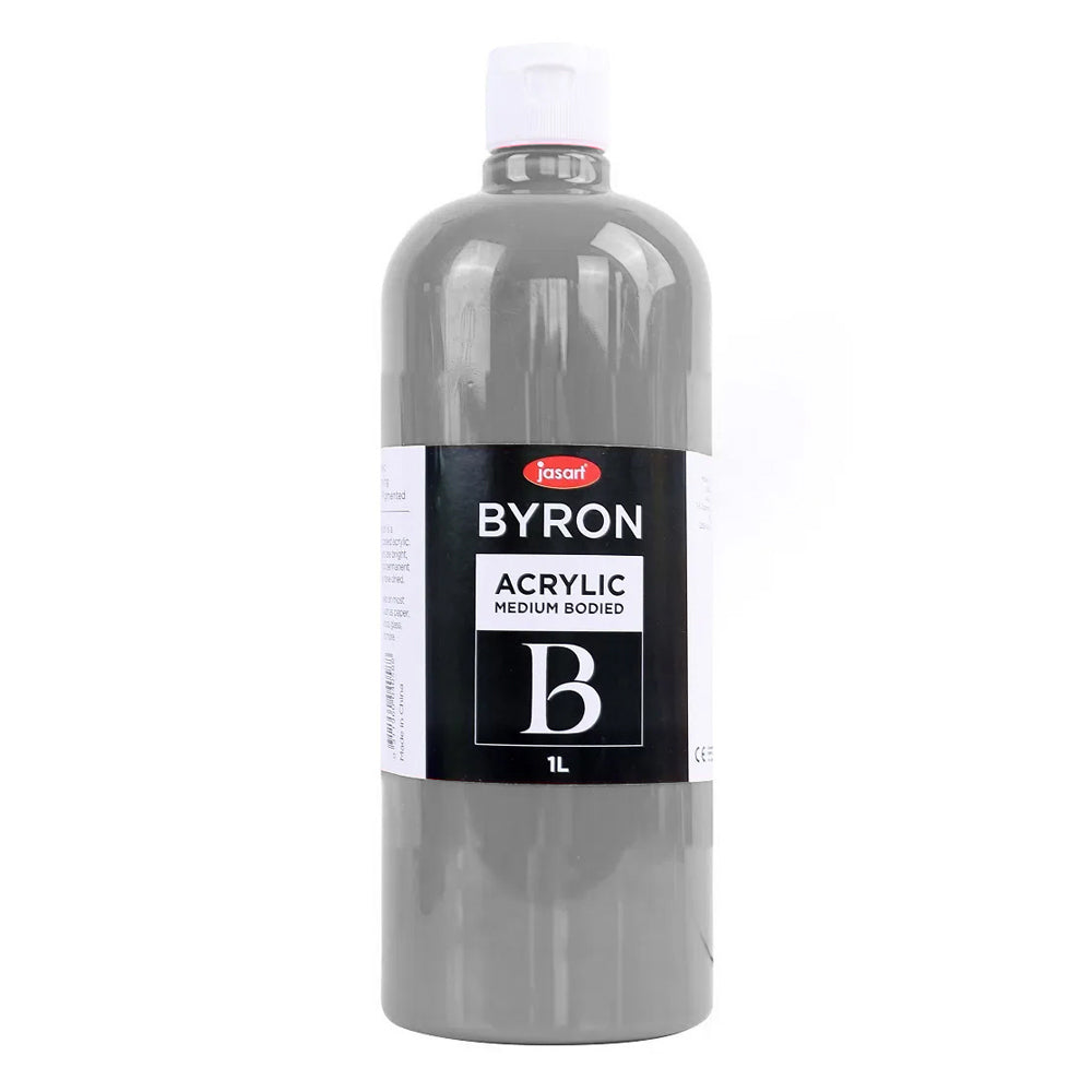 2PK Jasart Byron 1L Acrylic Paint Bottle Medium-Bodied - Cool Red