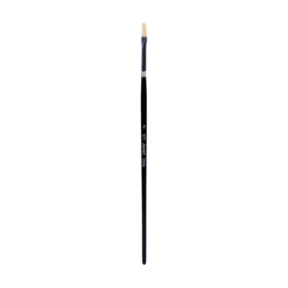 12PK Jasart Hog Bristle Series 577 Flat Paint Brush - Size 4