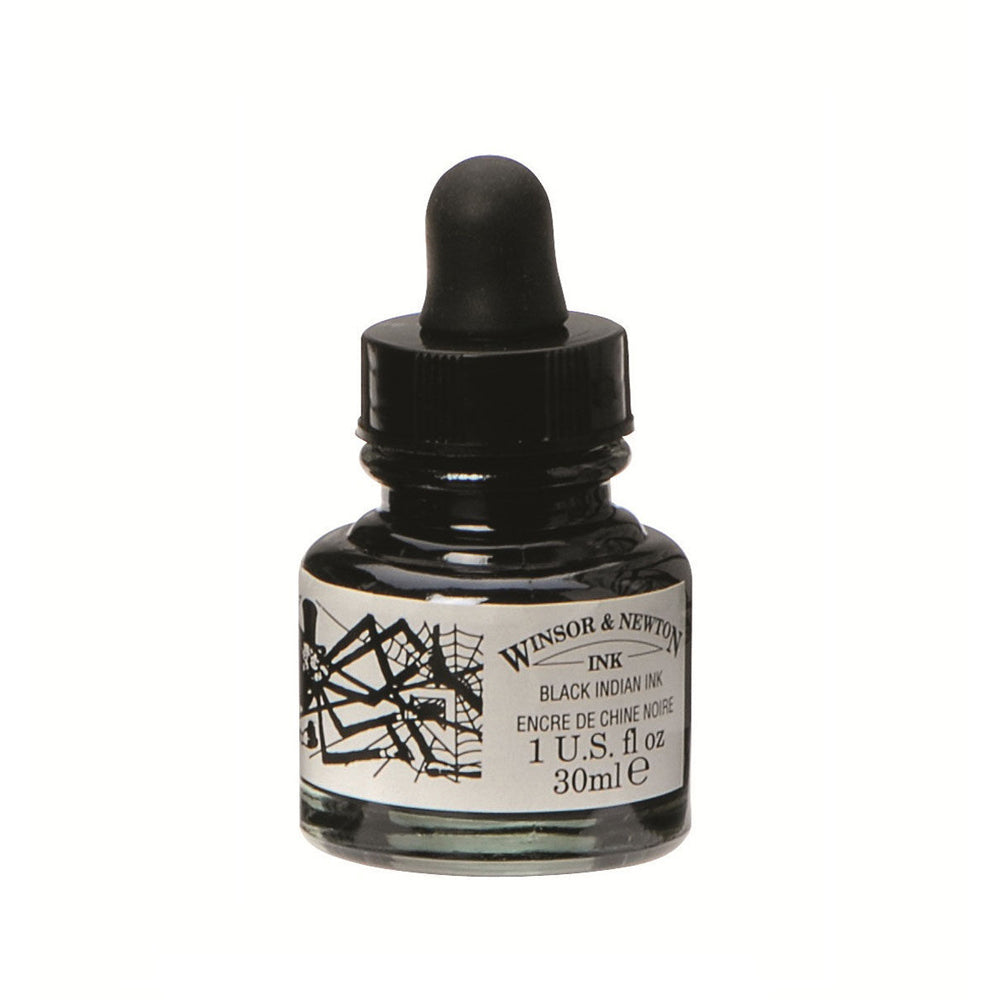Winsor & Newton 30ml Black Indian Ink 951 Bottle Calligraphy