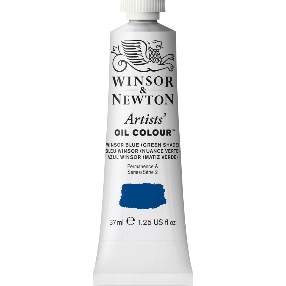 Winsor & Newton Artists Oil 37ml Paint Tube Winsor Blue Green Shade S2