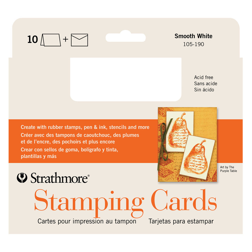 10pc Strathmore Stamping Cards & Envelopeselopes Kit Smooth White