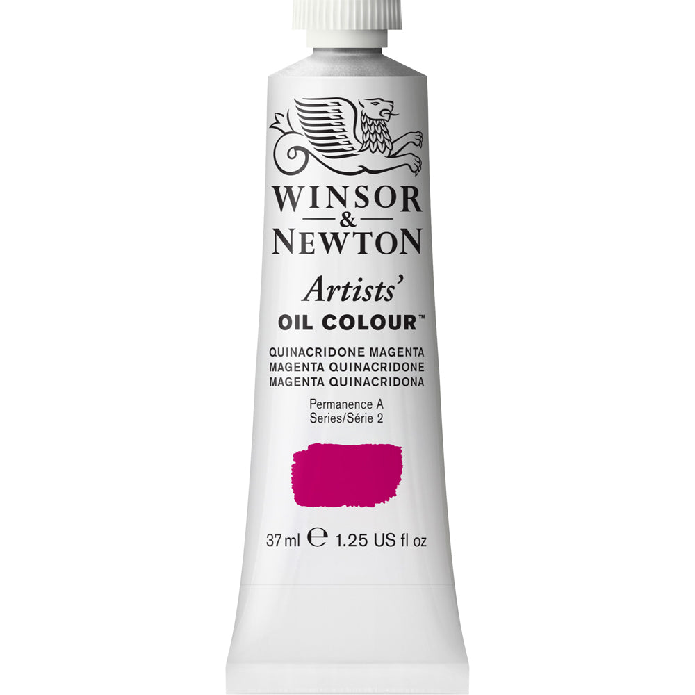 2PK Winsor & Newton Artists Oil Colour 37ml Paint Tube Quinacridone Magenta S2