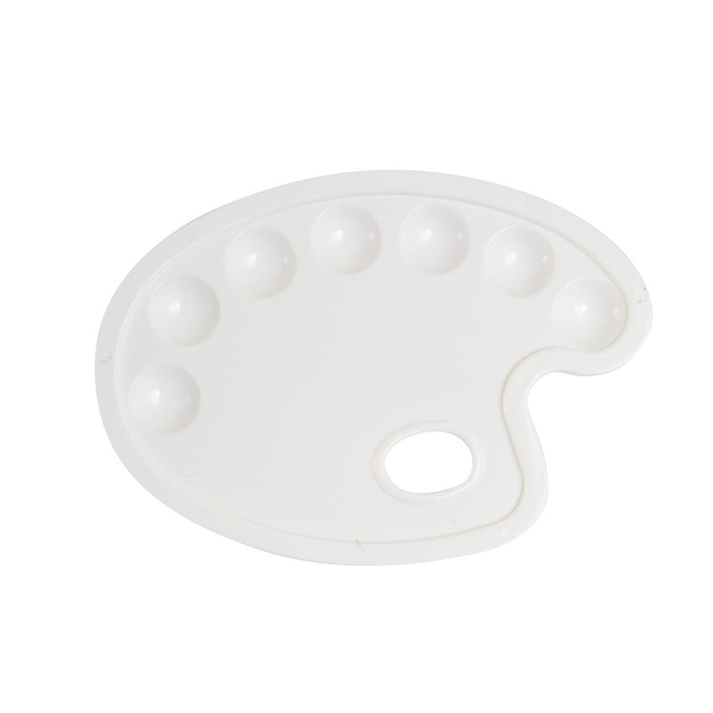 6PK Jasart Kidney Plastic Mixing Colour Palette - 17x28cm